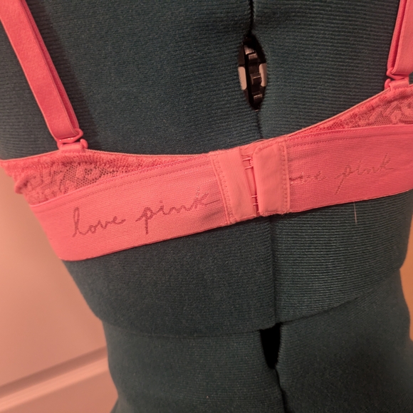 Victoria's Secret Pink Animal Print Lace Push Up Bra Size 36 D - Picture 5 of 7